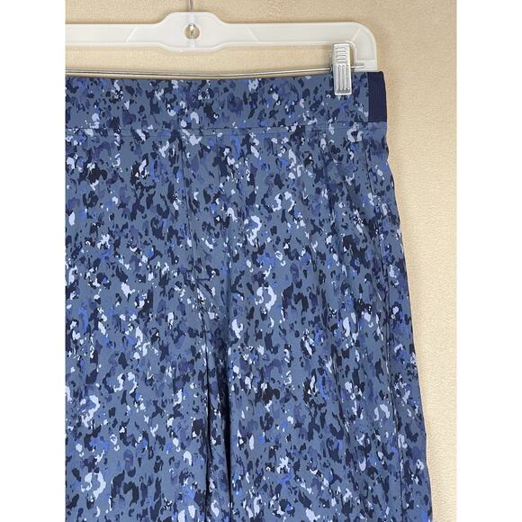 Athleta‎ Pants Womens 6 Blue Brooklyn Ankle Elastic Waist Slit Ham Lightweight - Picture 2 of 13